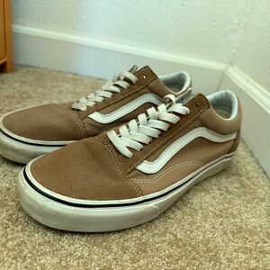 Vans Classic Tan and White Sneakers